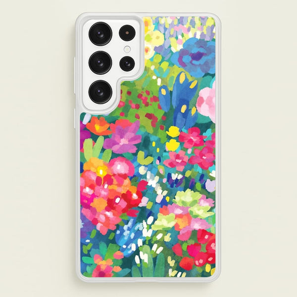Colourful Floral Pattern - Floral Phone Case for Galaxy S22 Ultra