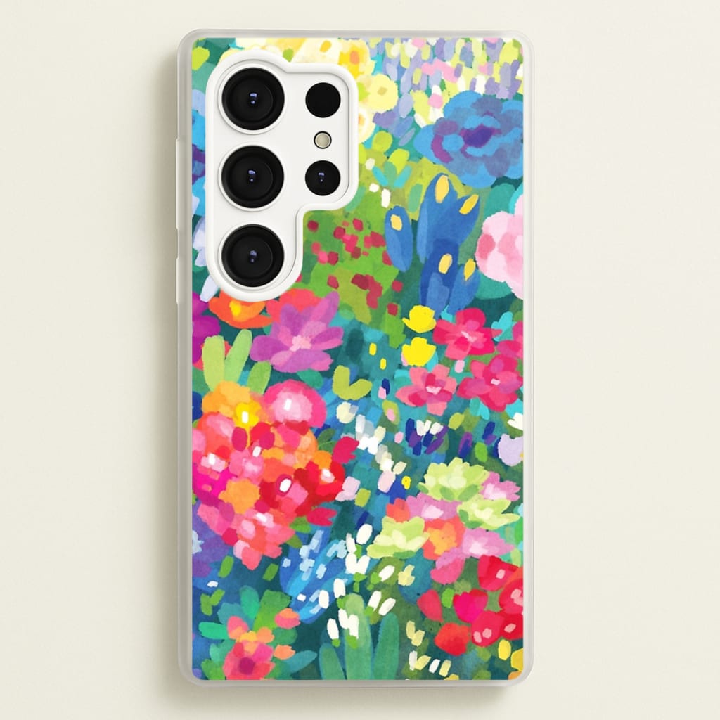 Colourful Floral Pattern - Floral Phone Case for Galaxy S25 Ultra