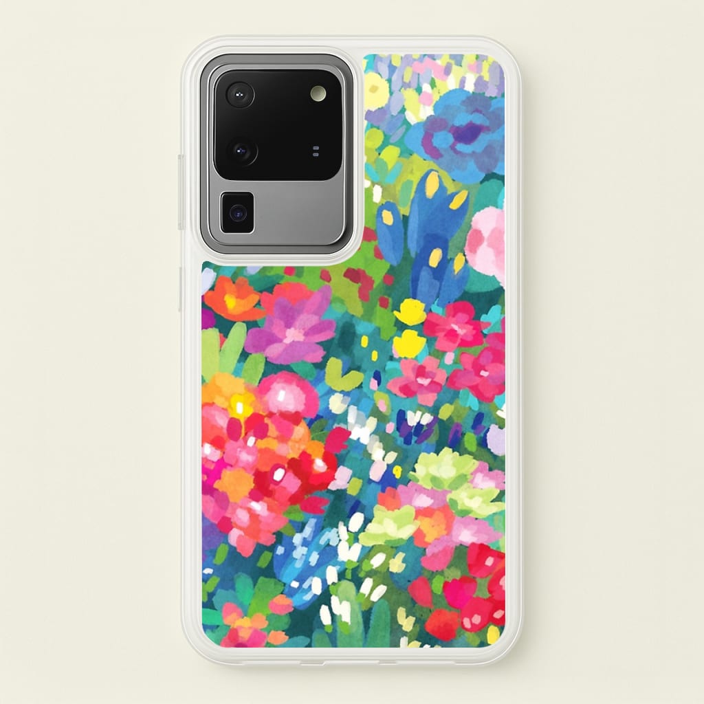 Colourful Floral Pattern - Floral Phone Case for Galaxy S20 Ultra