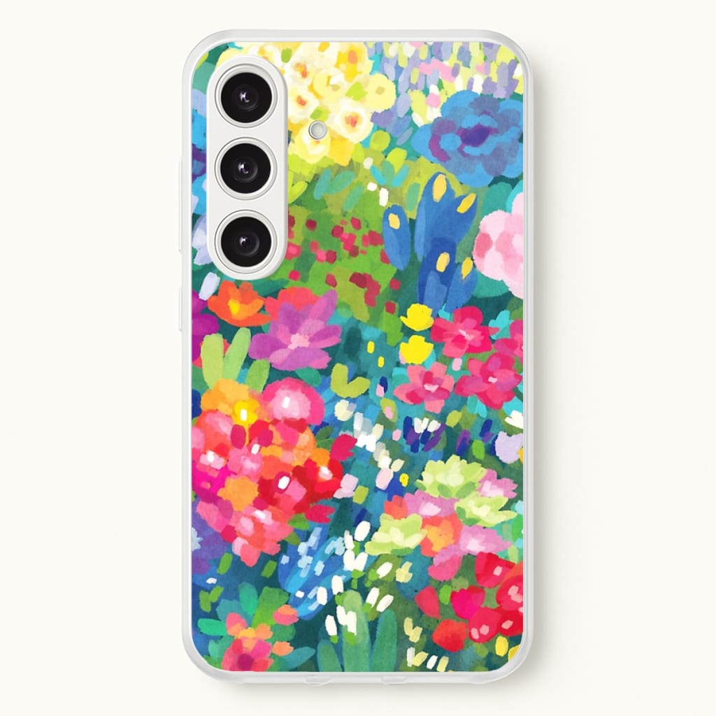 Colourful Floral Pattern - Floral Phone Case for Galaxy S25