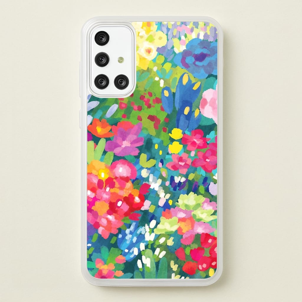 Colourful Floral Pattern - Floral Phone Case for Galaxy A71