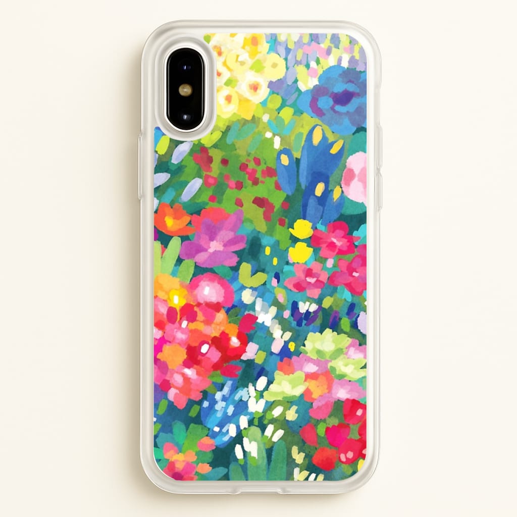 Colourful Floral Pattern - Floral Phone Case for iPhone X / XS