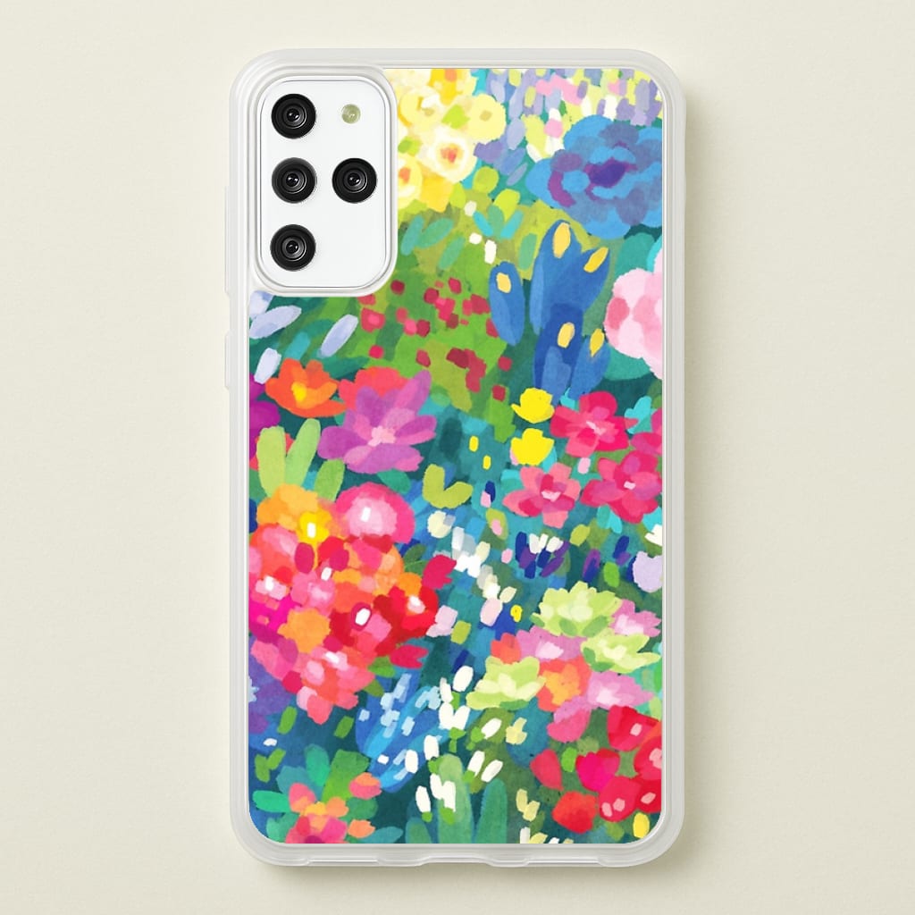 Colourful Floral Pattern - Floral Phone Case for Galaxy S20 Plus