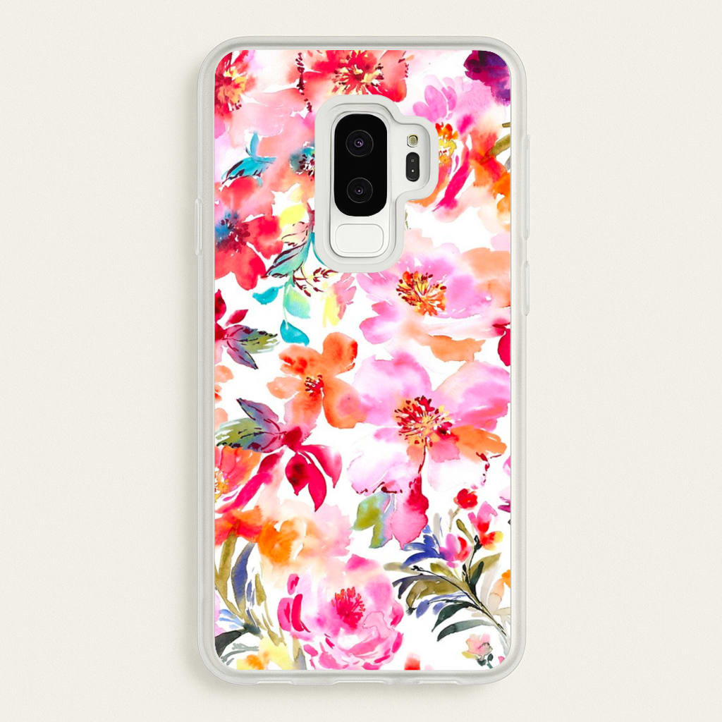 Spring Floral Pattern - Floral Phone Case for Galaxy S9 Plus