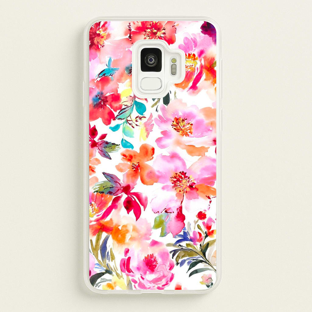 Spring Floral Pattern - Floral Phone Case for Galaxy S9