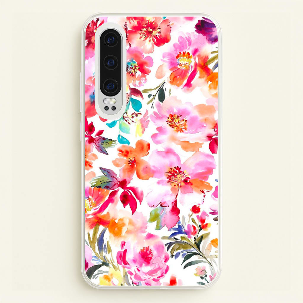 Spring Floral Pattern - Floral Phone Case for Huawei P30