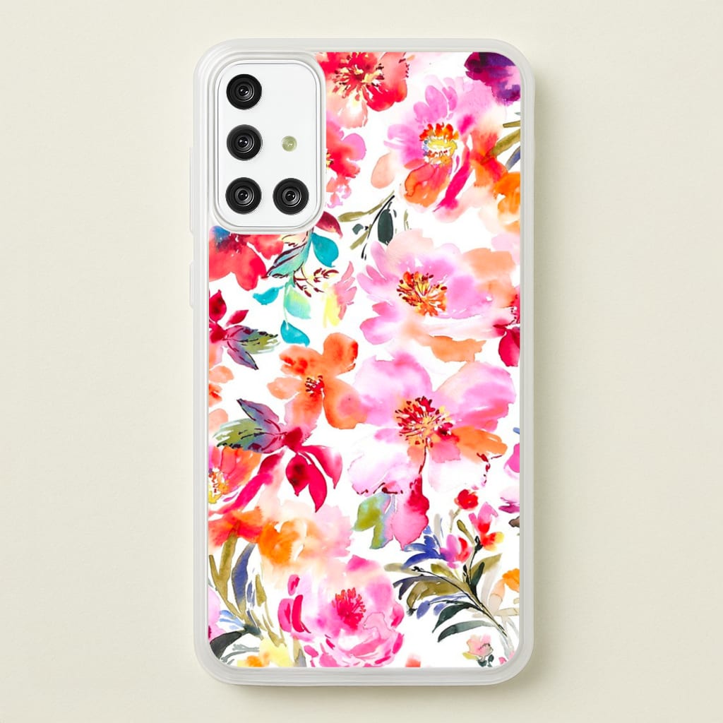 Spring Floral Pattern - Floral Phone Case for Galaxy A71