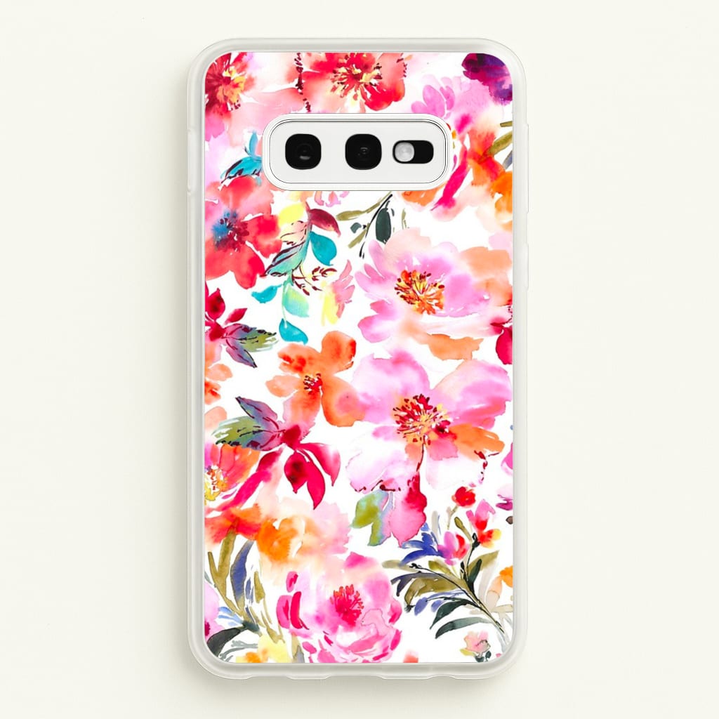 Spring Floral Pattern - Floral Phone Case for Galaxy S10e