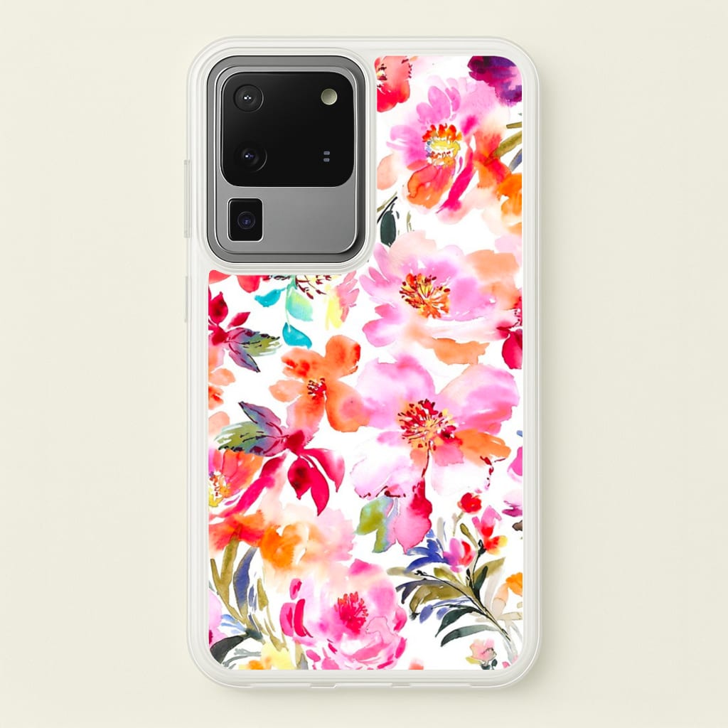 Spring Floral Pattern - Floral Phone Case for Galaxy S20 Ultra