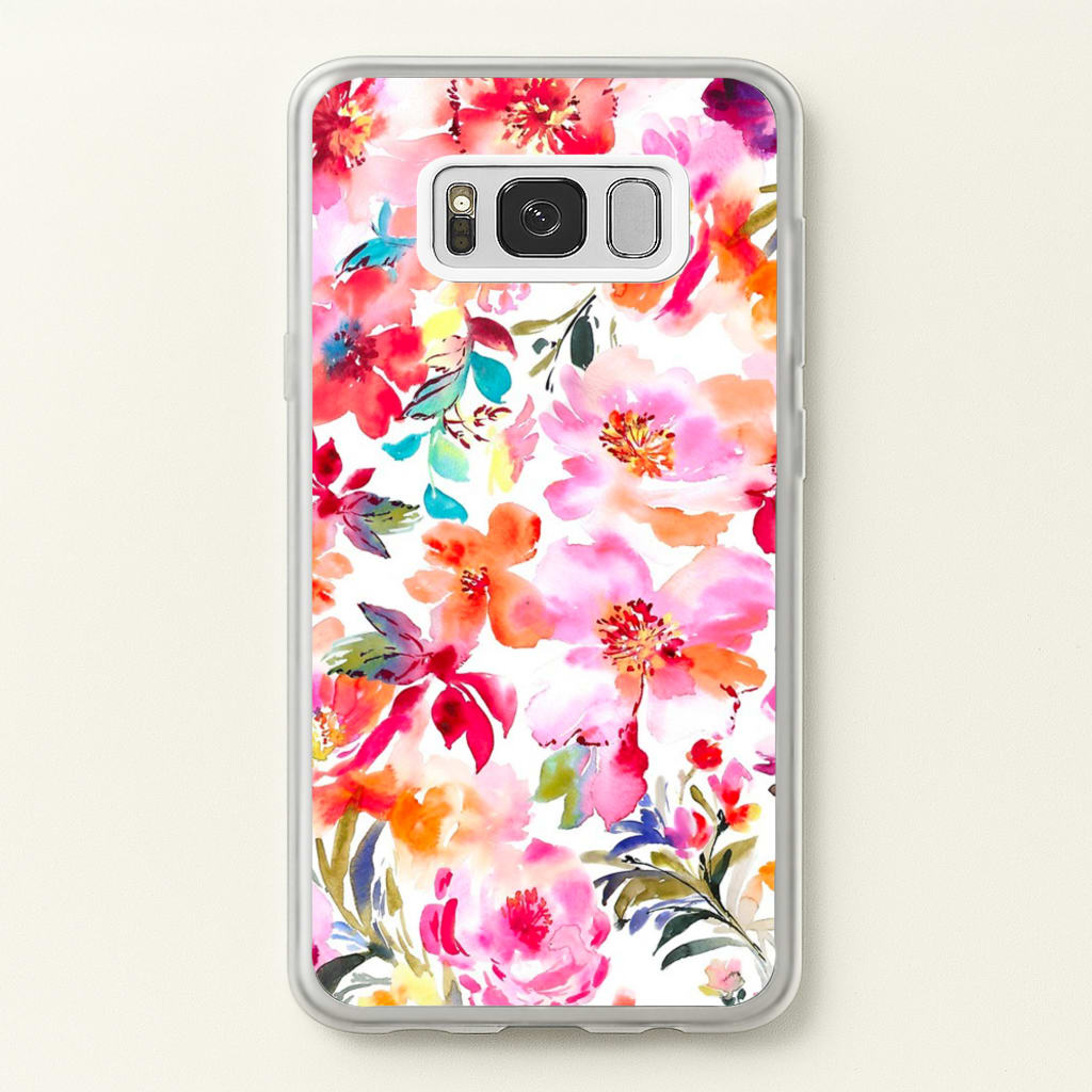 Spring Floral Pattern - Floral Phone Case for Galaxy S8