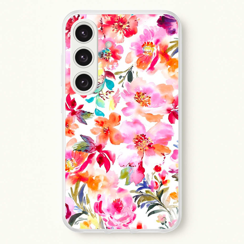 Spring Floral Pattern - Floral Phone Case for Galaxy S25