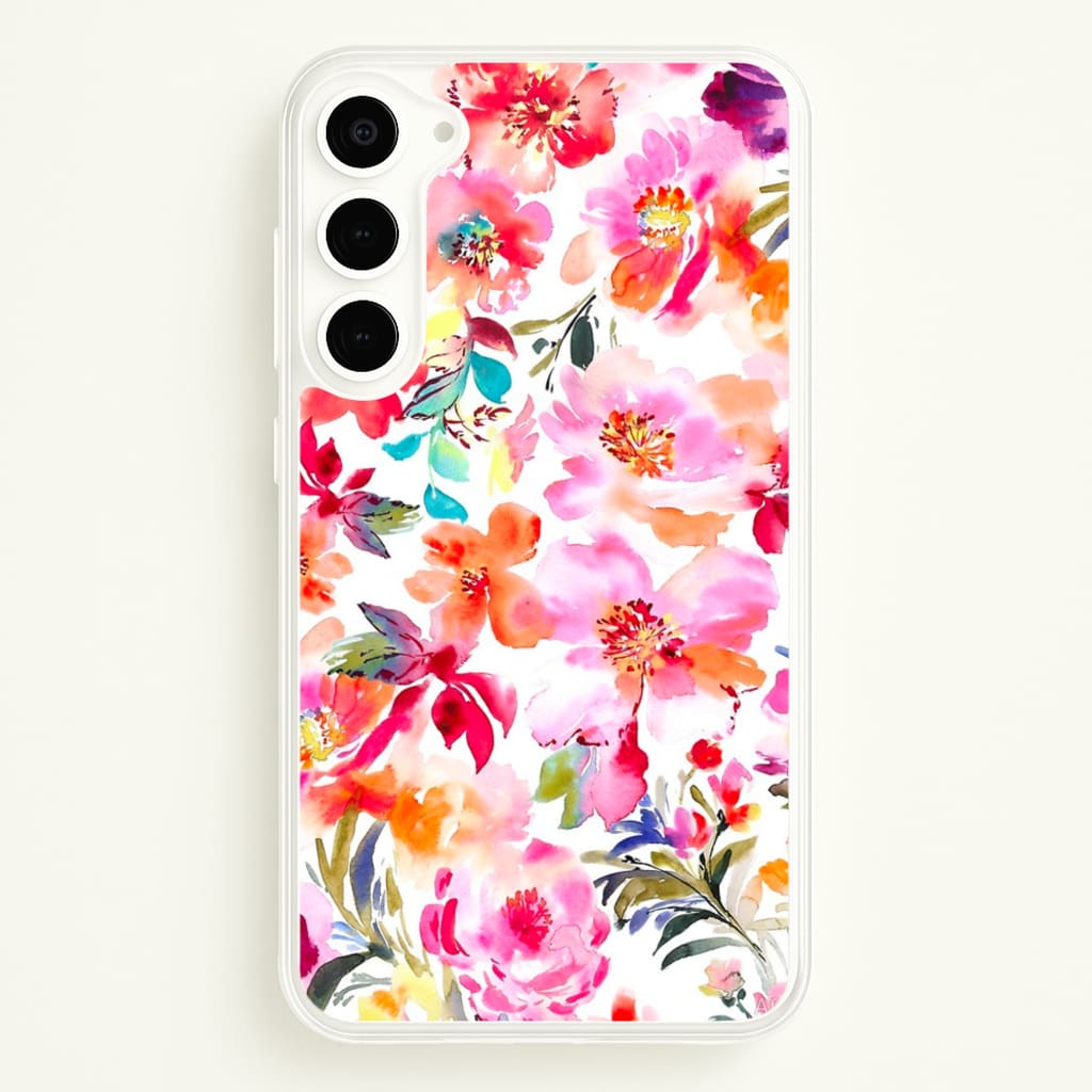 Spring Floral Pattern - Floral Phone Case for Galaxy S23