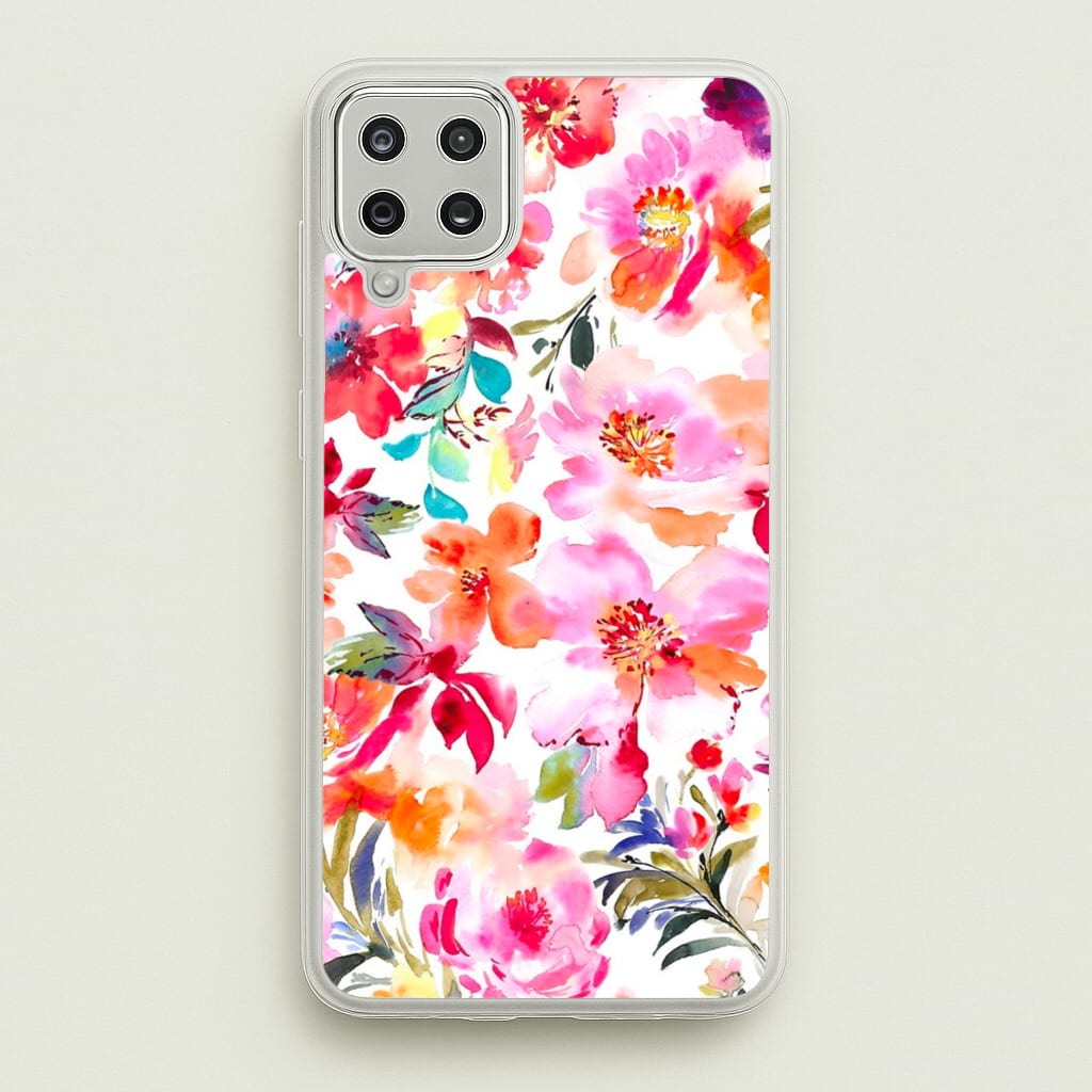 Spring Floral Pattern - Floral Phone Case for Galaxy A12