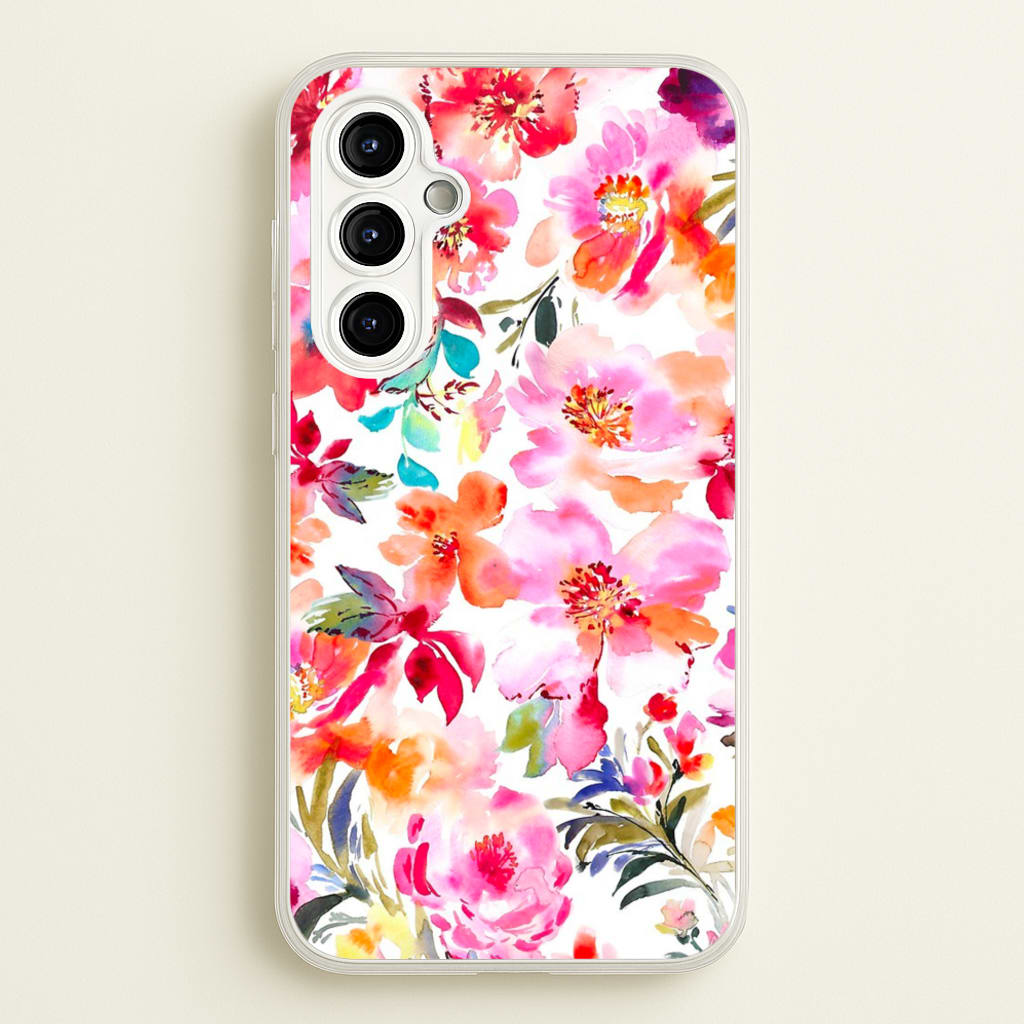 Spring Floral Pattern - Floral Phone Case for Galaxy A54