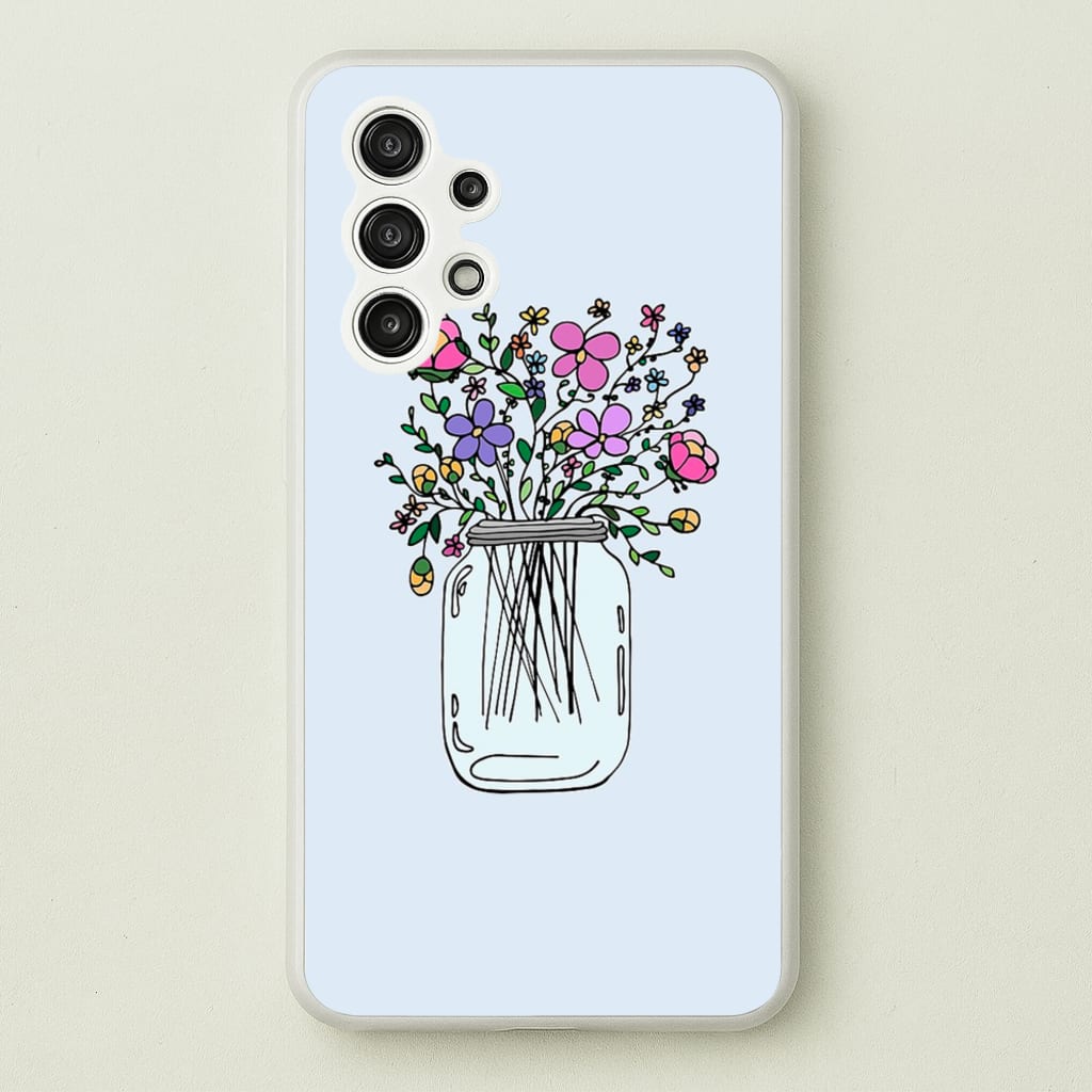 Cartoon Flower Jar - Floral Phone Case for Galaxy A13