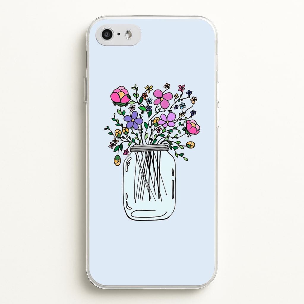 Cartoon Flower Jar - Floral Phone Case for iPhone 5 / 5s / SE 2016