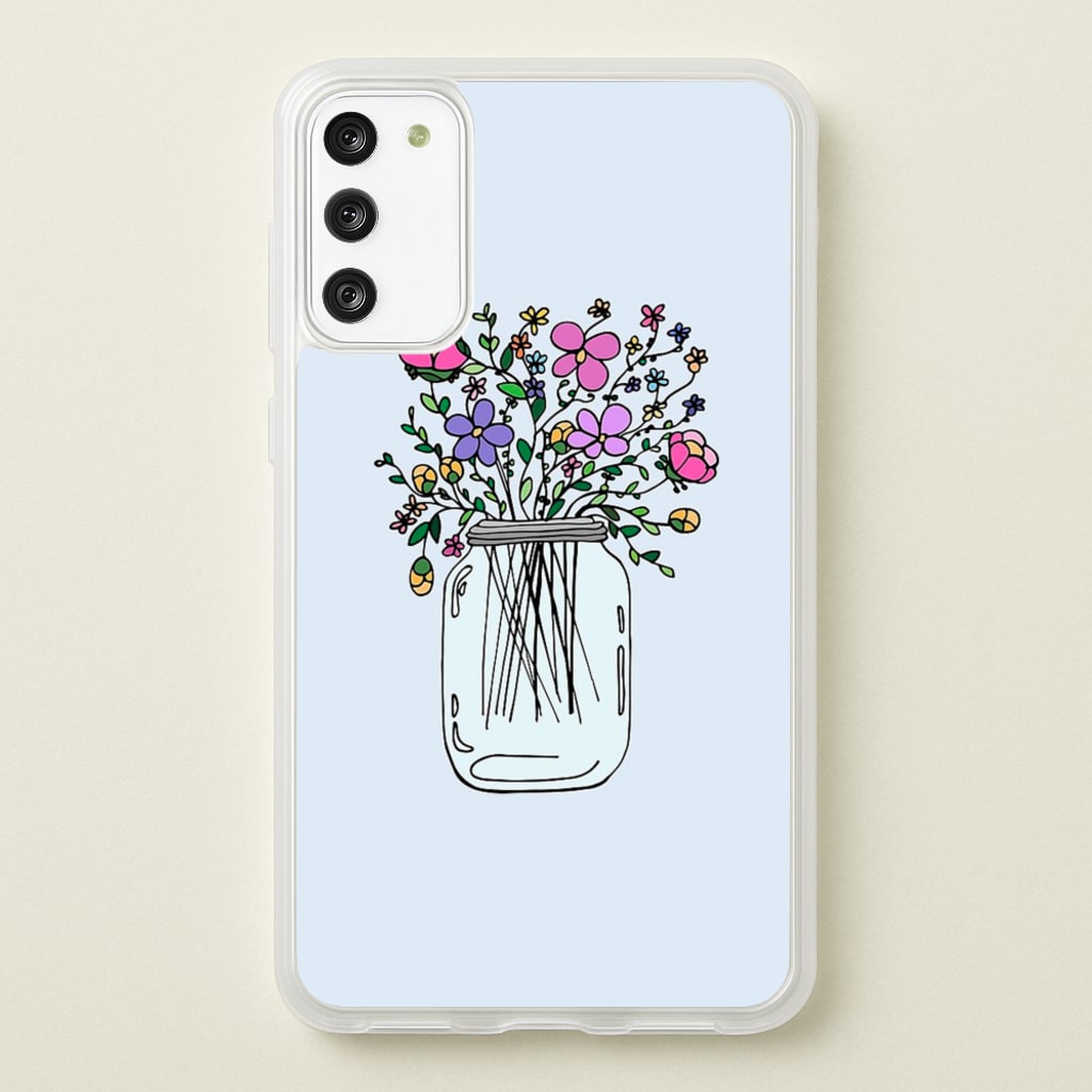 Cartoon Flower Jar - Floral Phone Case for Galaxy S20