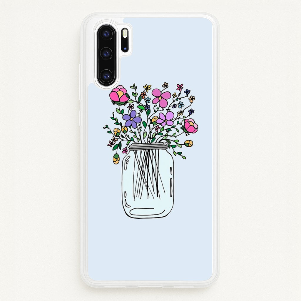 Cartoon Flower Jar - Floral Phone Case for Huawei P30 Pro