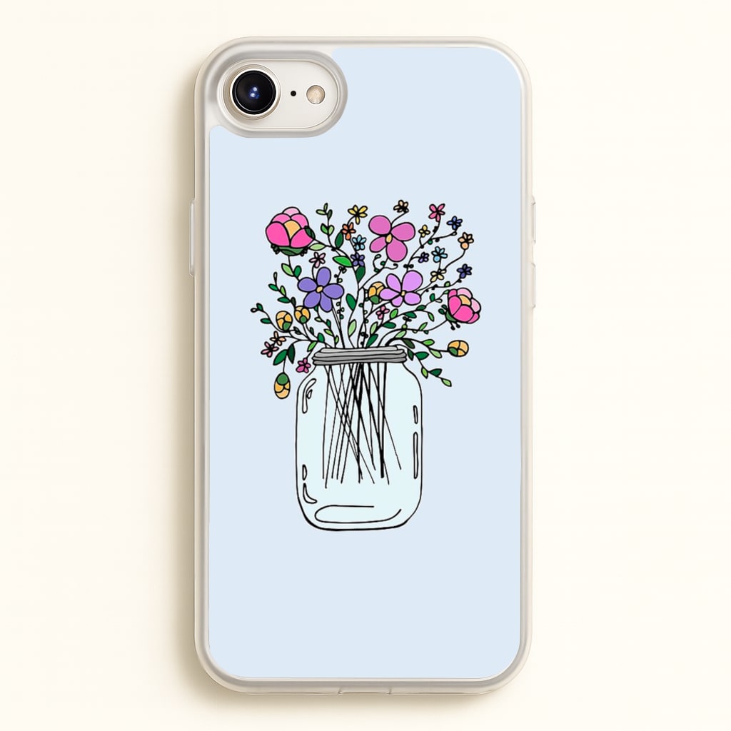 Cartoon Flower Jar - Floral Phone Case for iPhone 6 Plus / 7 Plus / 8 Plus