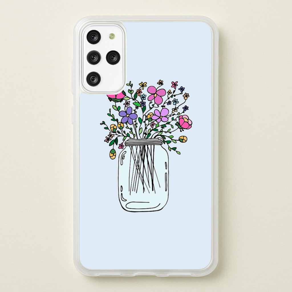 Cartoon Flower Jar - Floral Phone Case for Galaxy S20 Plus