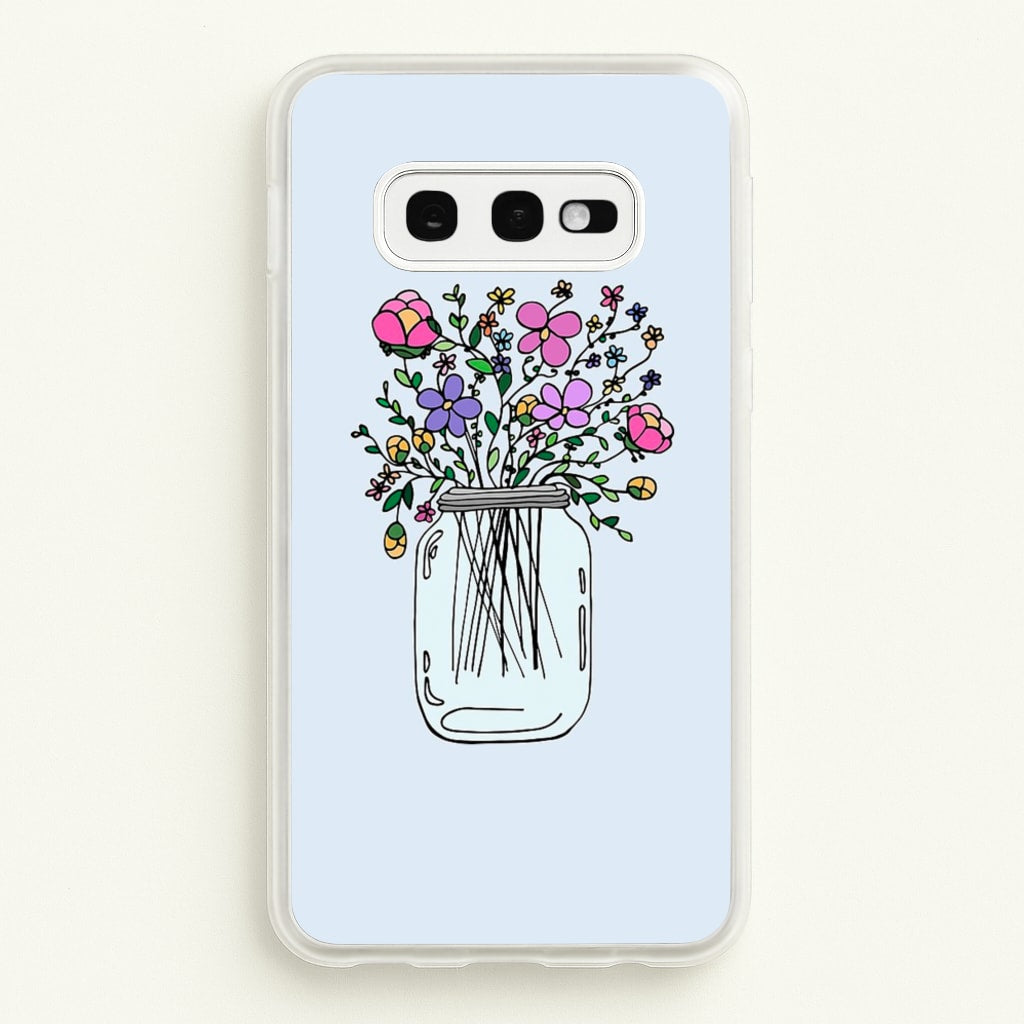 Cartoon Flower Jar - Floral Phone Case for Galaxy S10e