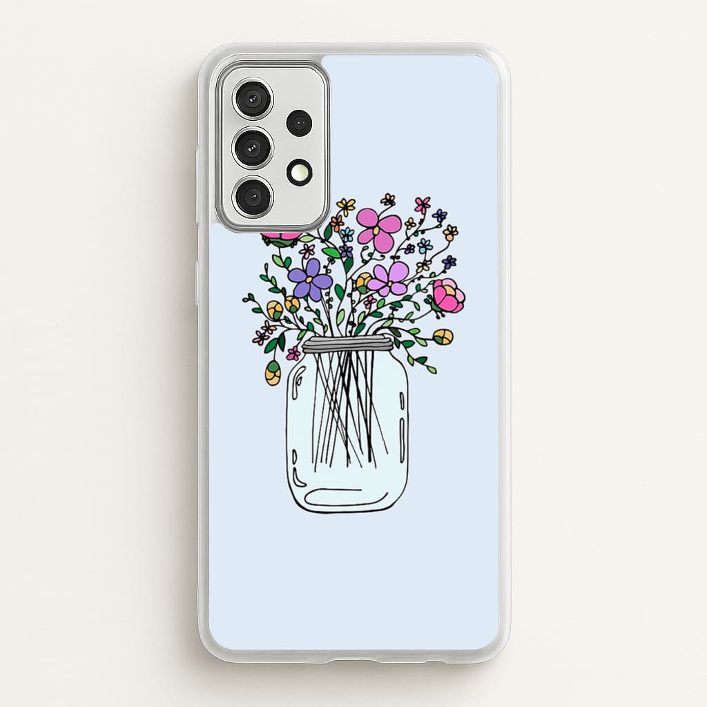Cartoon Flower Jar - Floral Phone Case for Galaxy A52 / A52s