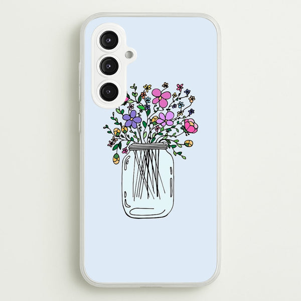 Cartoon Flower Jar - Floral Phone Case for Galaxy S23FE