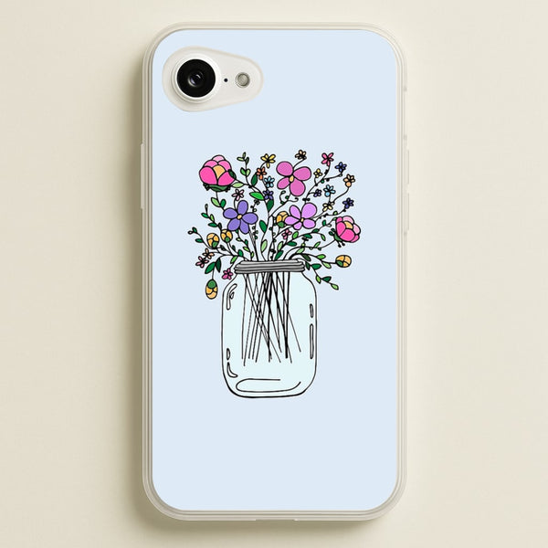 Cartoon Flower Jar - Floral Phone Case for iPhone 16e