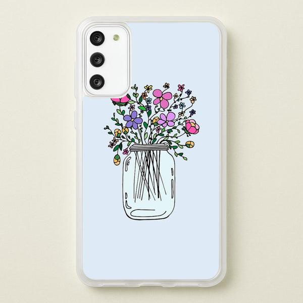 Cartoon Flower Jar - Floral Phone Case for Galaxy A41