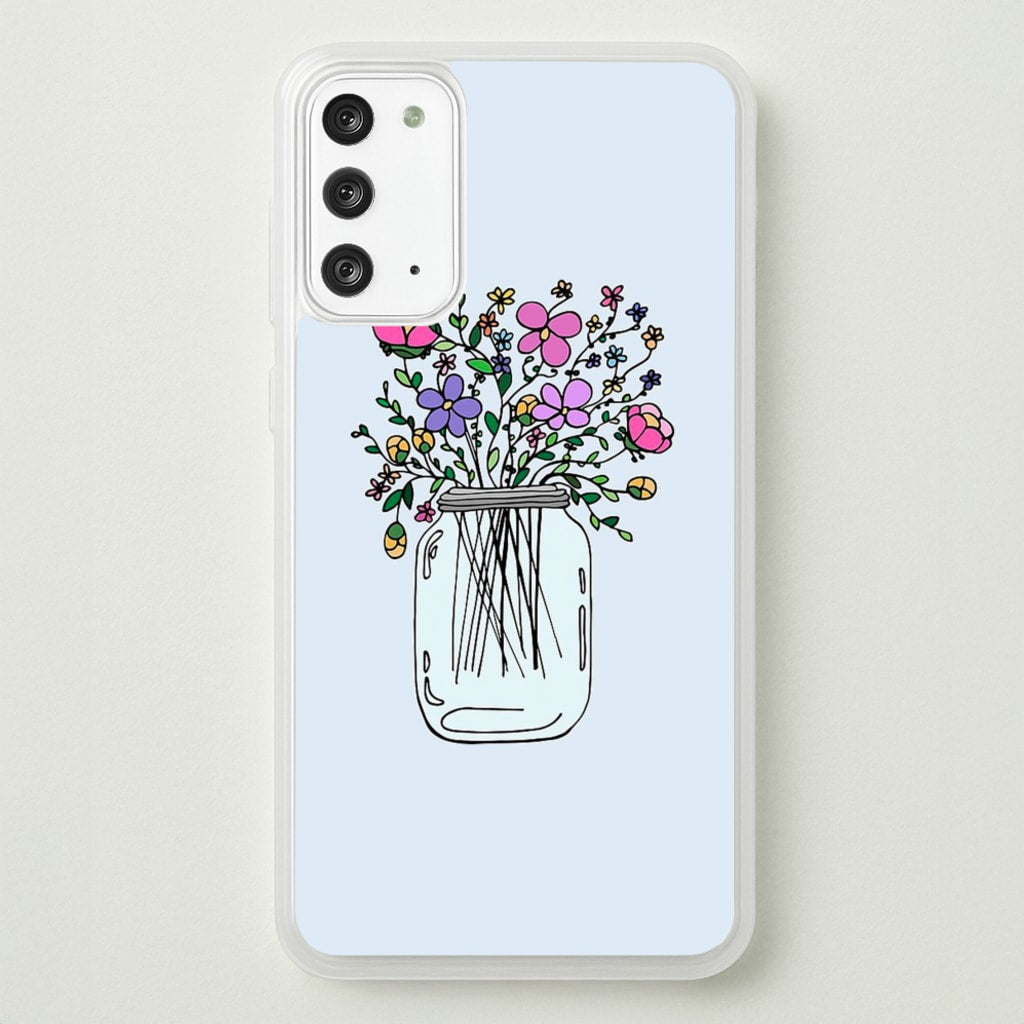 Cartoon Flower Jar - Floral Phone Case for Galaxy Note 20