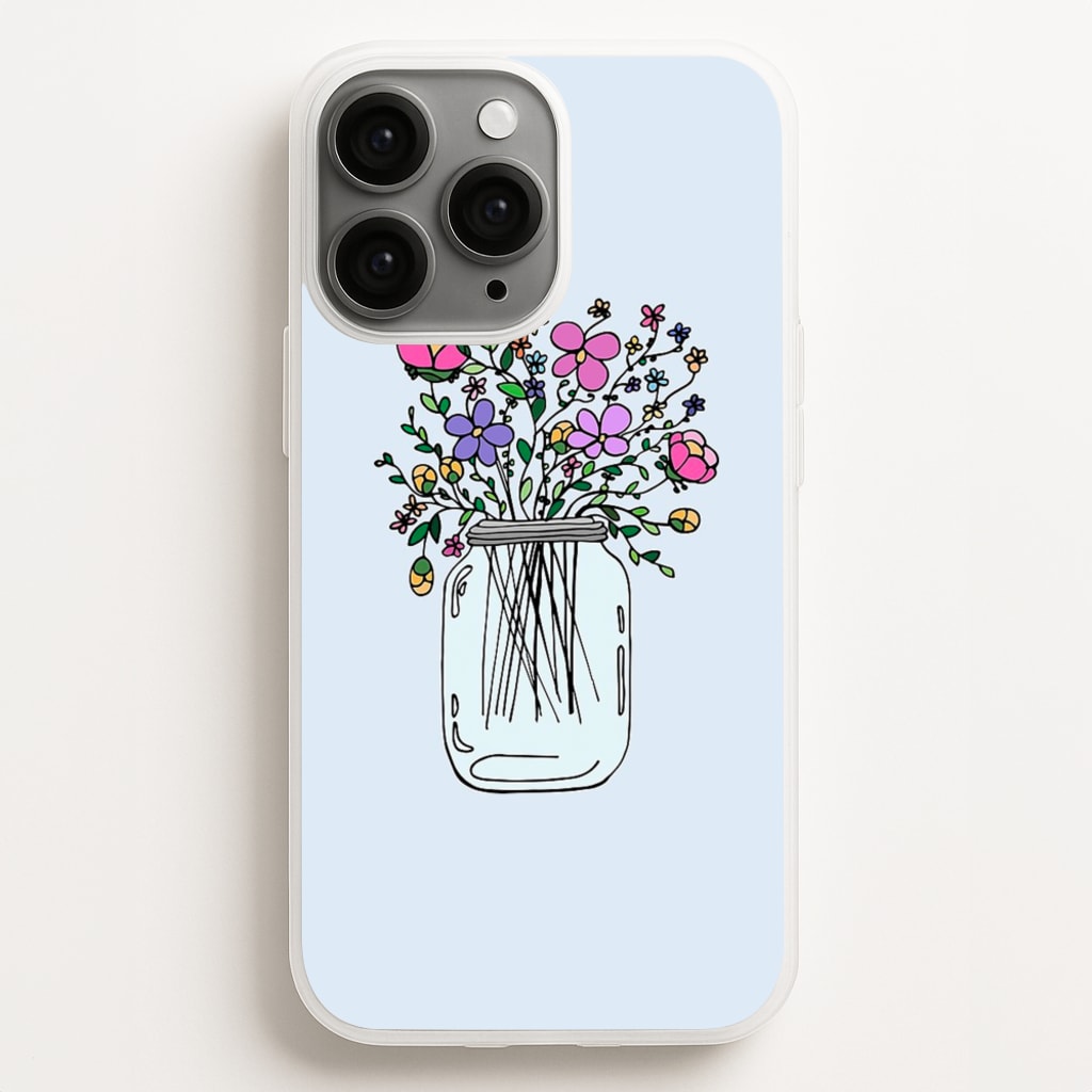 Cartoon Flower Jar - Floral Phone Case for iPhone 11 Pro Max
