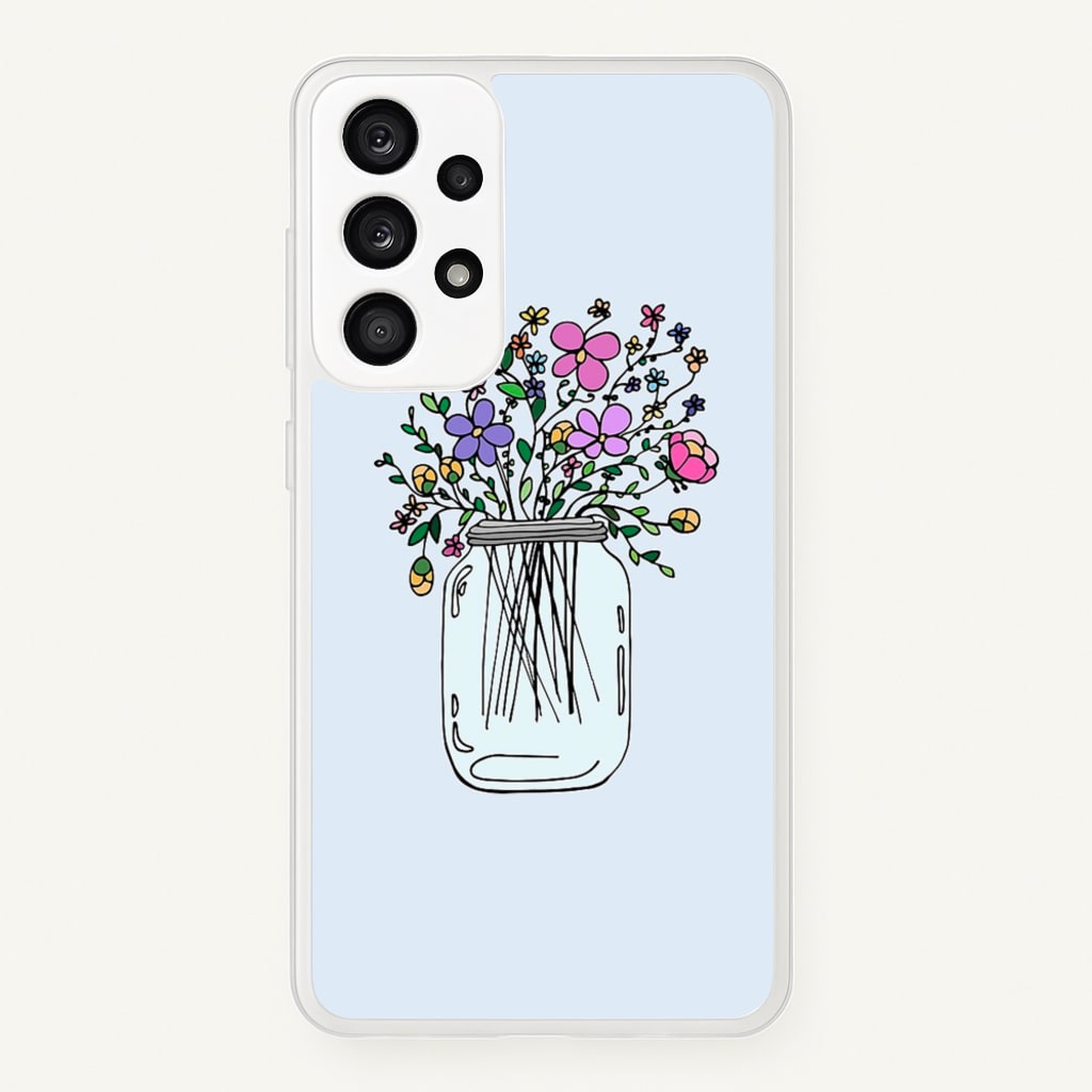 Cartoon Flower Jar - Floral Phone Case for Galaxy A53
