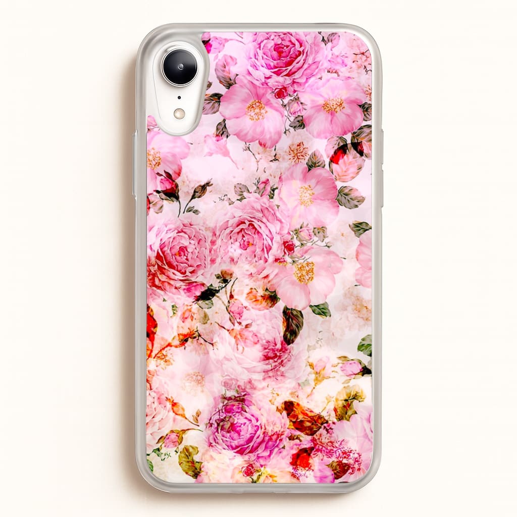 Pretty Pink Chic Floral Pattern - Floral Phone Case for iPhone XR