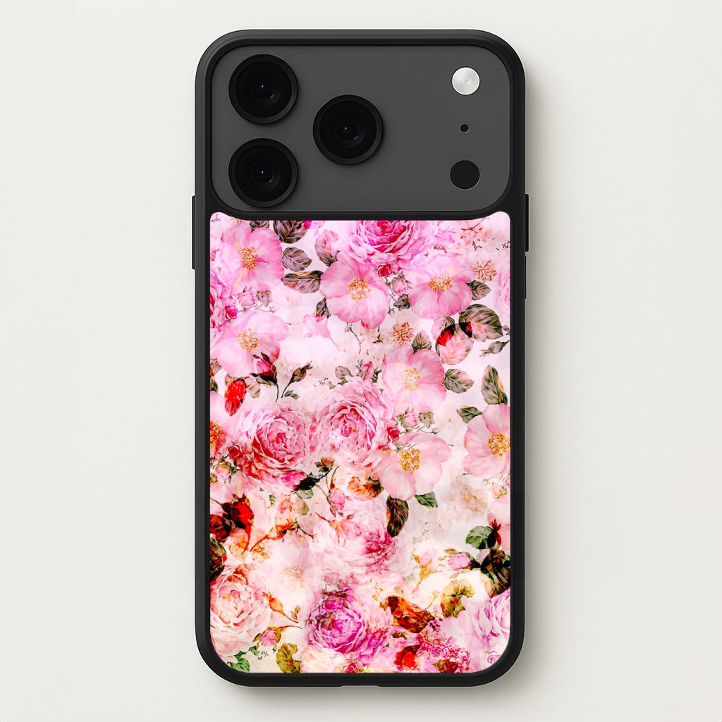 Pretty Pink Chic Floral Pattern Phone Case for iPhone 17 Pro Max