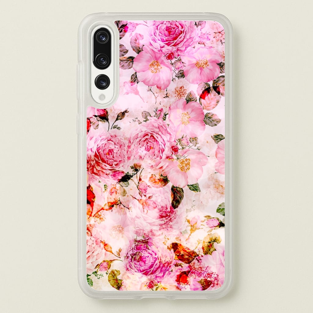 Pretty Pink Chic Floral Pattern - Floral Phone Case for Huawei P20 Pro