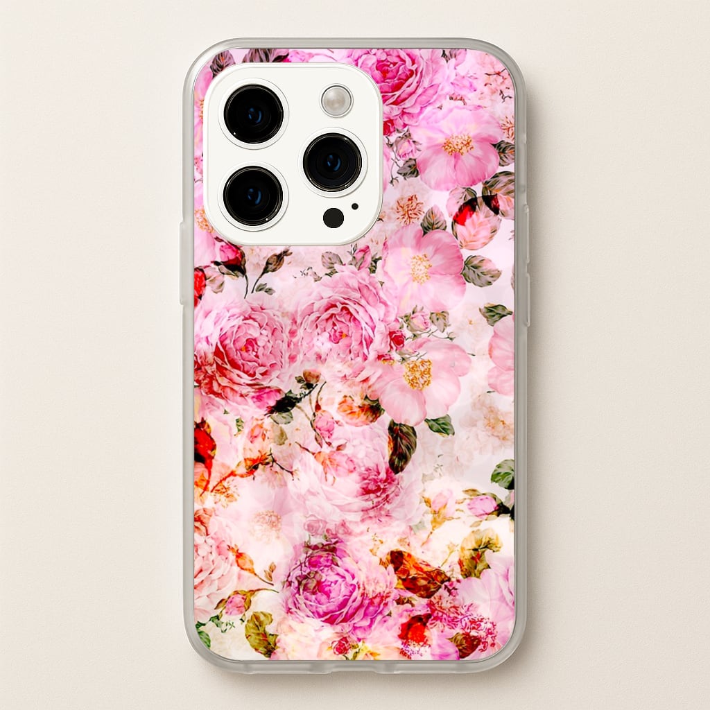 Pretty Pink Chic Floral Pattern - Floral Phone Case for iPhone 14 Pro Max