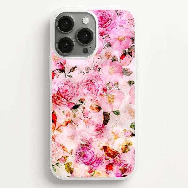 Pretty Pink Chic Floral Pattern - Floral Phone Case for iPhone 13 Pro Max
