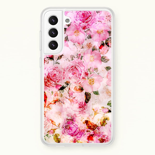 Pretty Pink Chic Floral Pattern - Floral Phone Case for Galaxy S21FE