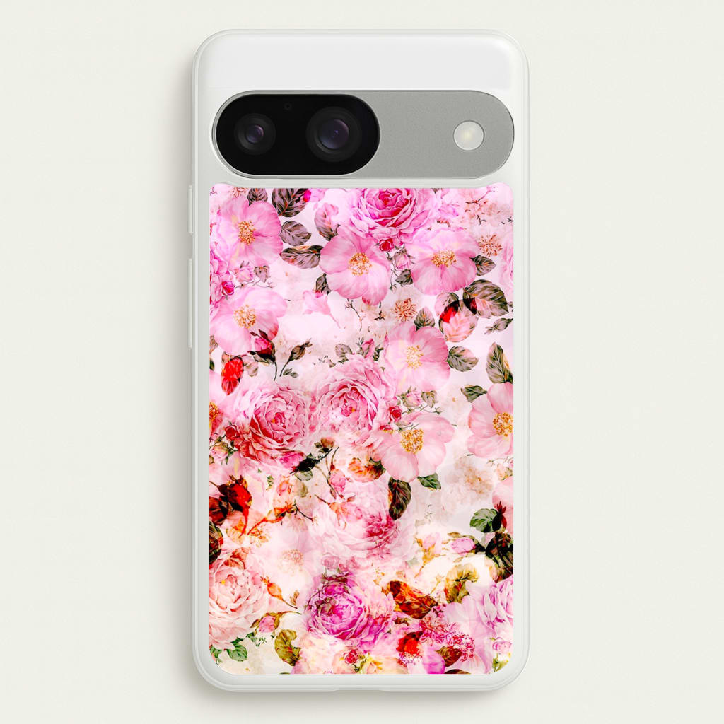 Pretty Pink Chic Floral Pattern - Floral Phone Case for Google Pixel 9 / 9 Pro
