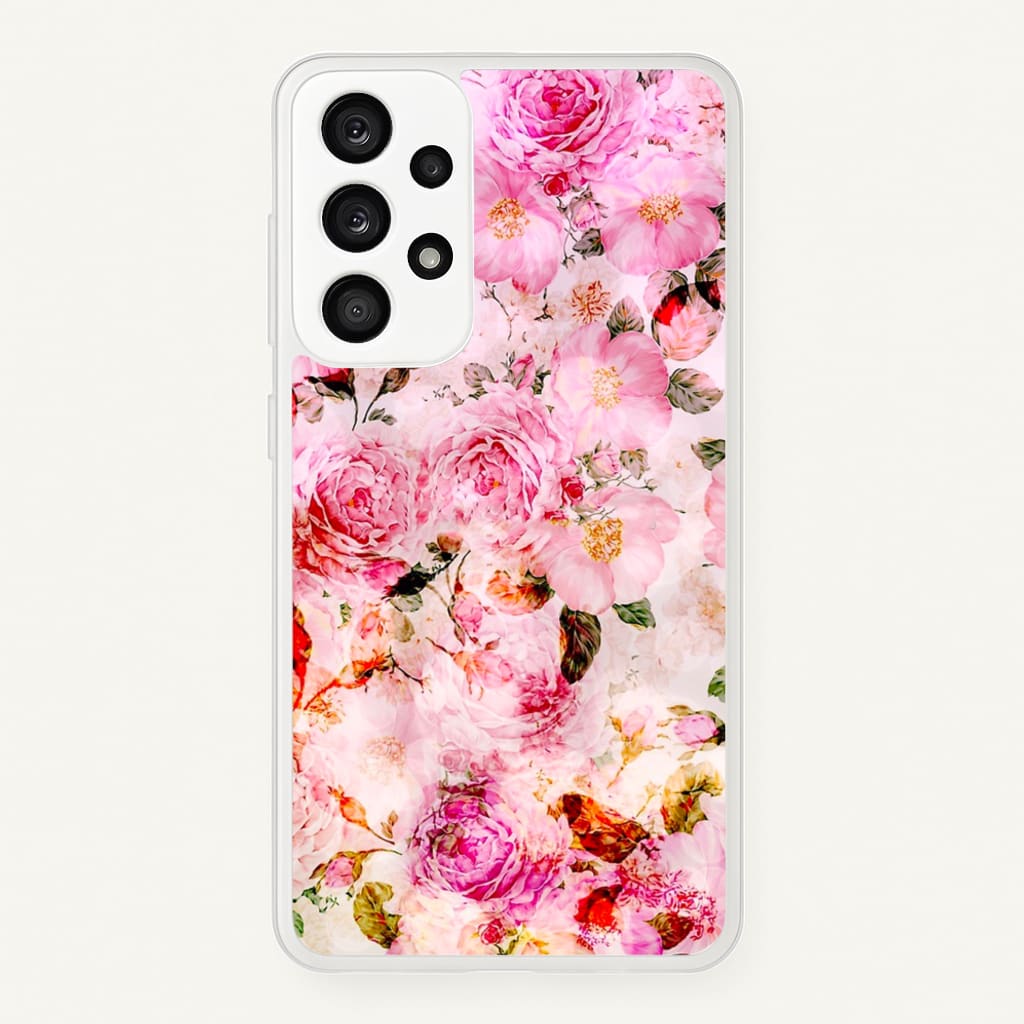 Pretty Pink Chic Floral Pattern - Floral Phone Case for Galaxy A33