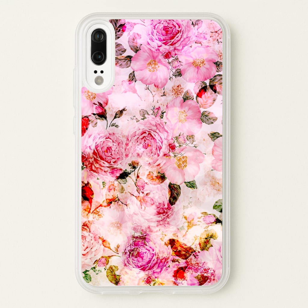 Pretty Pink Chic Floral Pattern - Floral Phone Case for Huawei P20