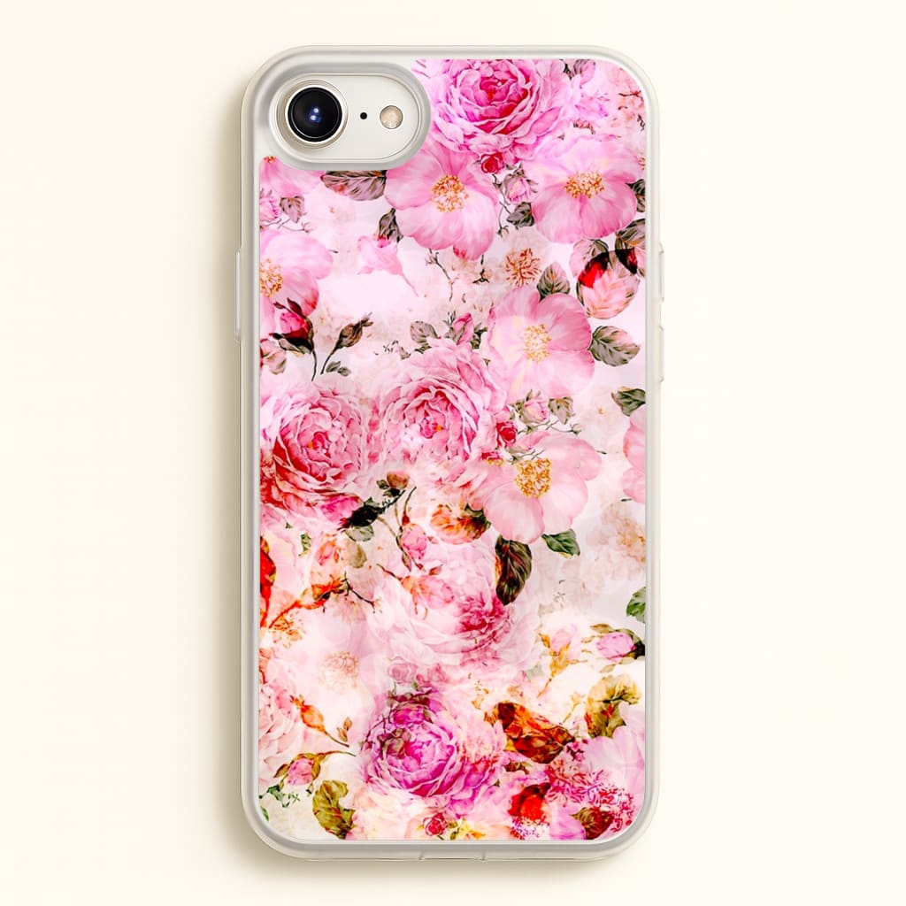 Pretty Pink Chic Floral Pattern - Floral Phone Case for iPhone 6 Plus / 7 Plus / 8 Plus
