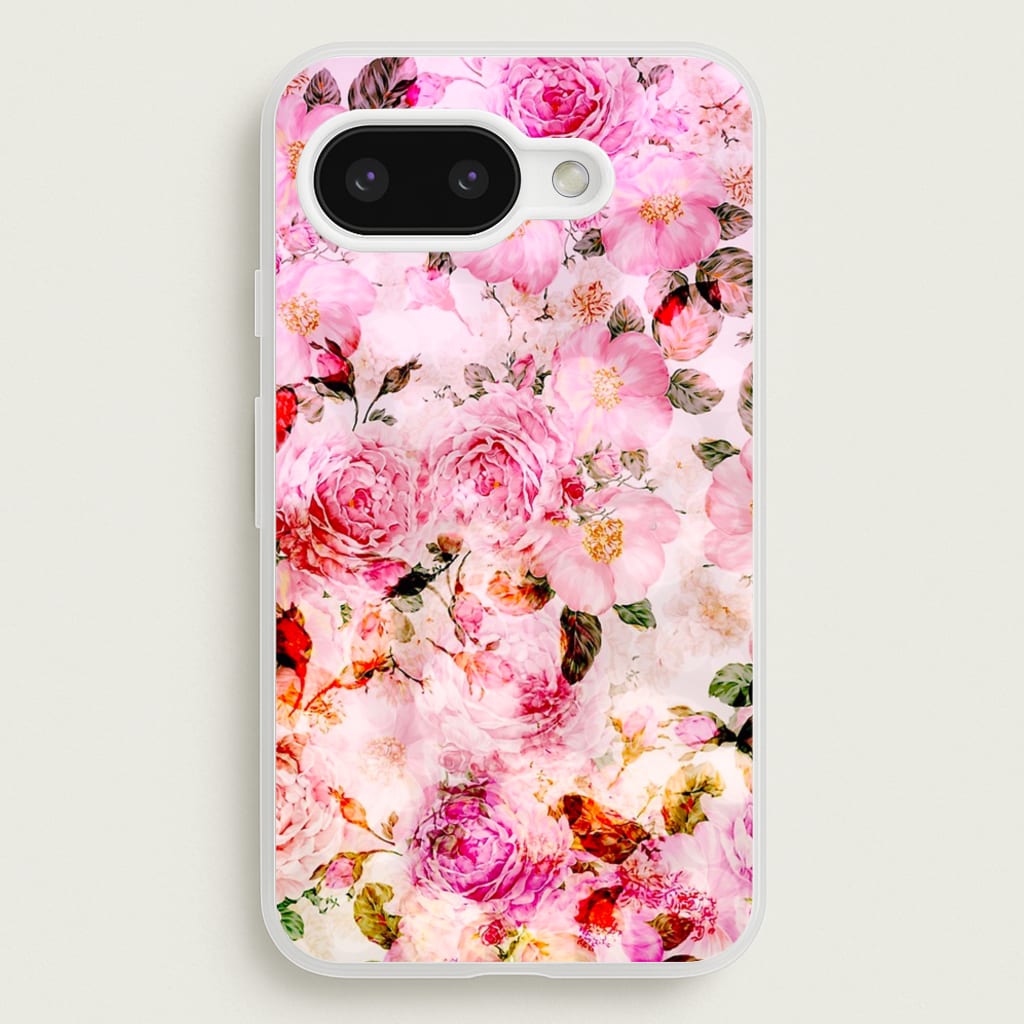 Pretty Pink Chic Floral Pattern - Floral Phone Case for Google Pixel 9a