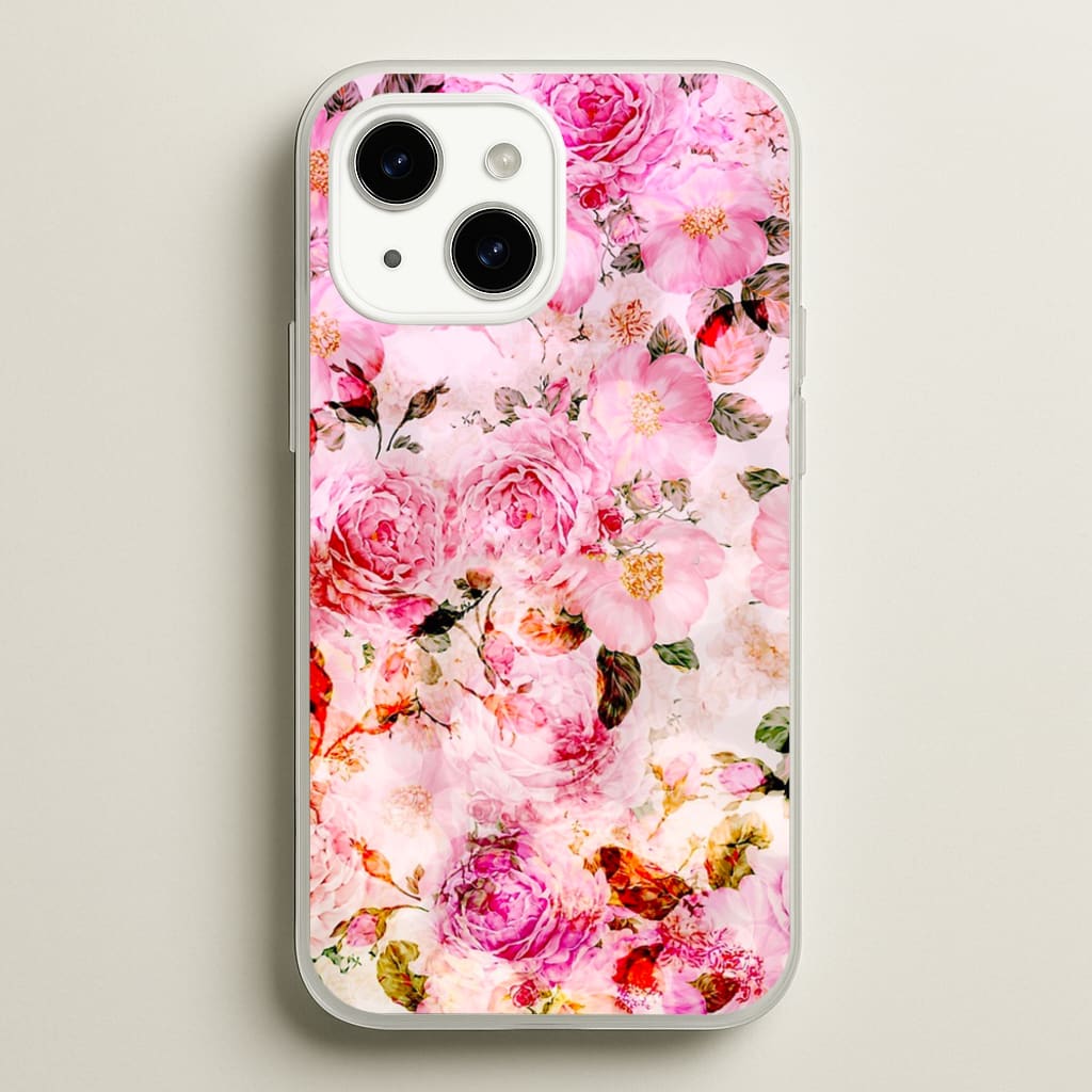Pretty Pink Chic Floral Pattern - Floral Phone Case for iPhone 15 Plus