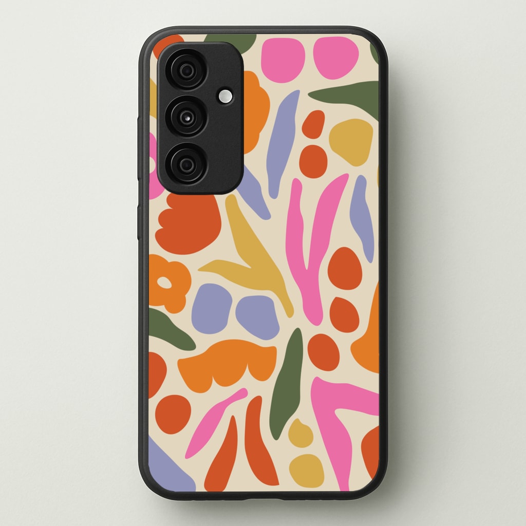 Abstract Floral Pattern - Floral - Floral Phone Case for Galaxy A55
