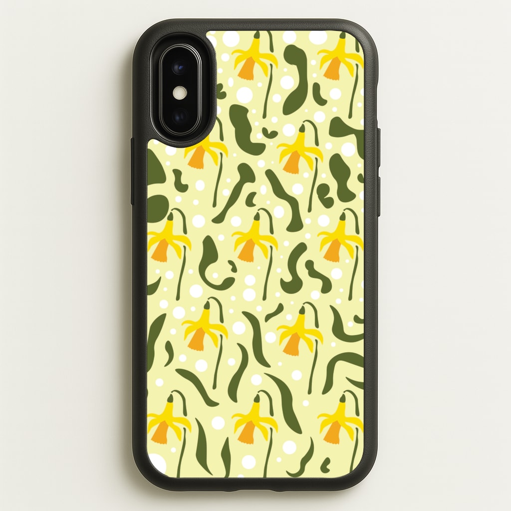 Daffodil Pattern - Floral - Floral Phone Case for iPhone X / XS