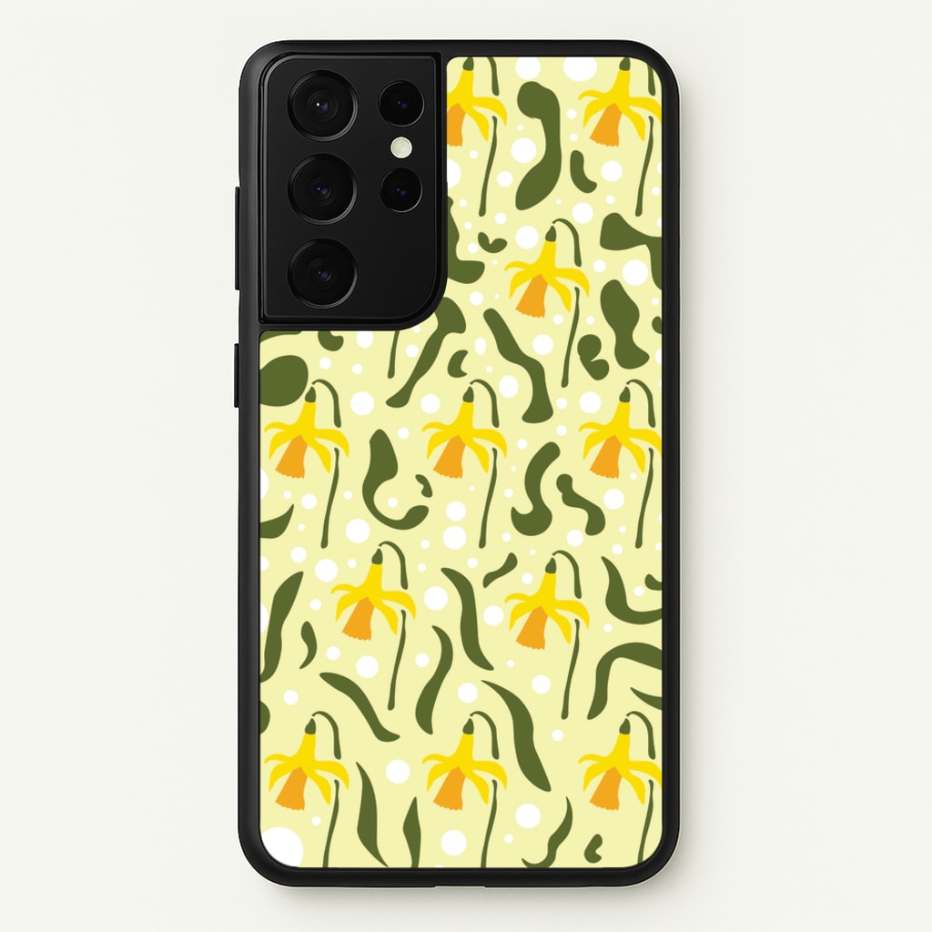 Daffodil Pattern - Floral - Floral Phone Case for Galaxy S21 Ultra