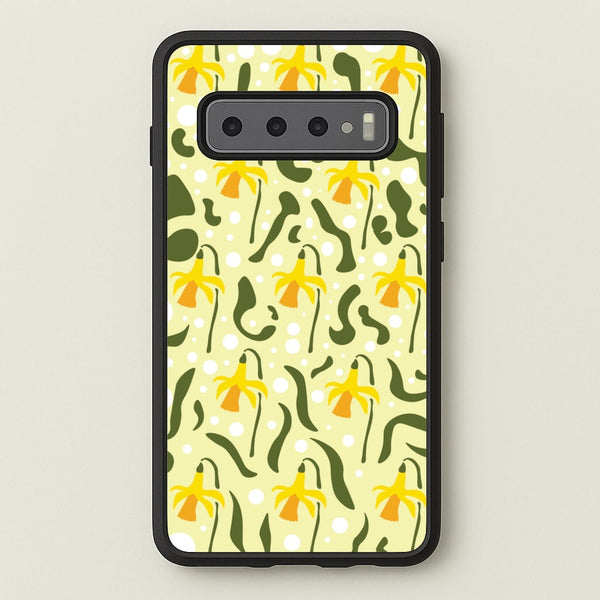 Daffodil Pattern - Floral - Floral Phone Case for Galaxy S10 Plus