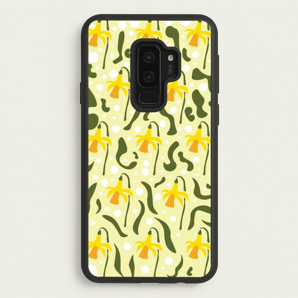 Daffodil Pattern - Floral - Floral Phone Case for Galaxy S9 Plus