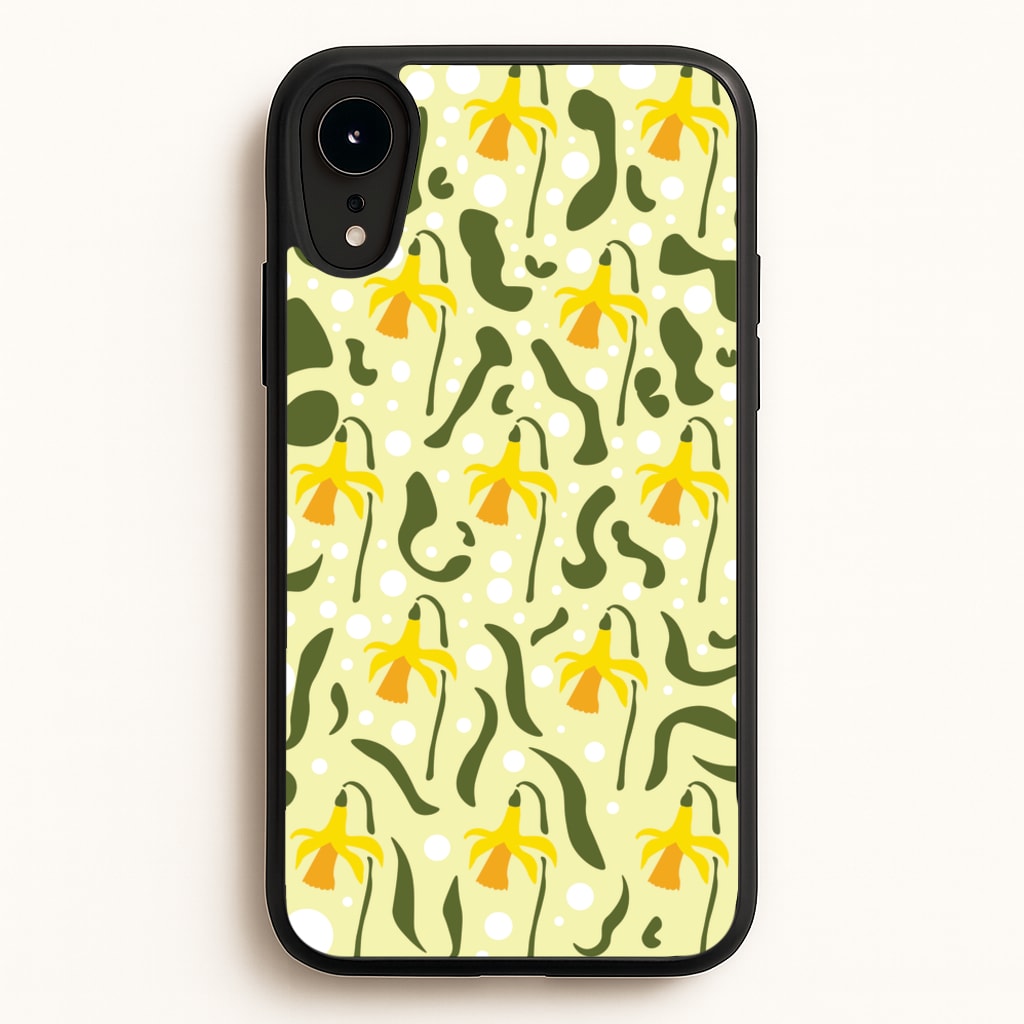 Daffodil Pattern - Floral - Floral Phone Case for iPhone XR
